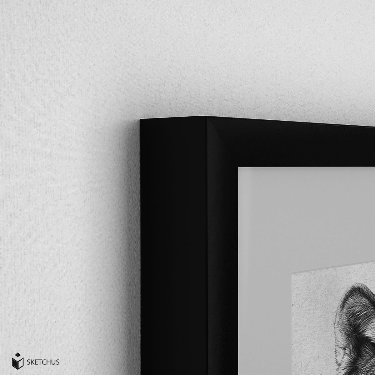 Cadre avec passe-partout