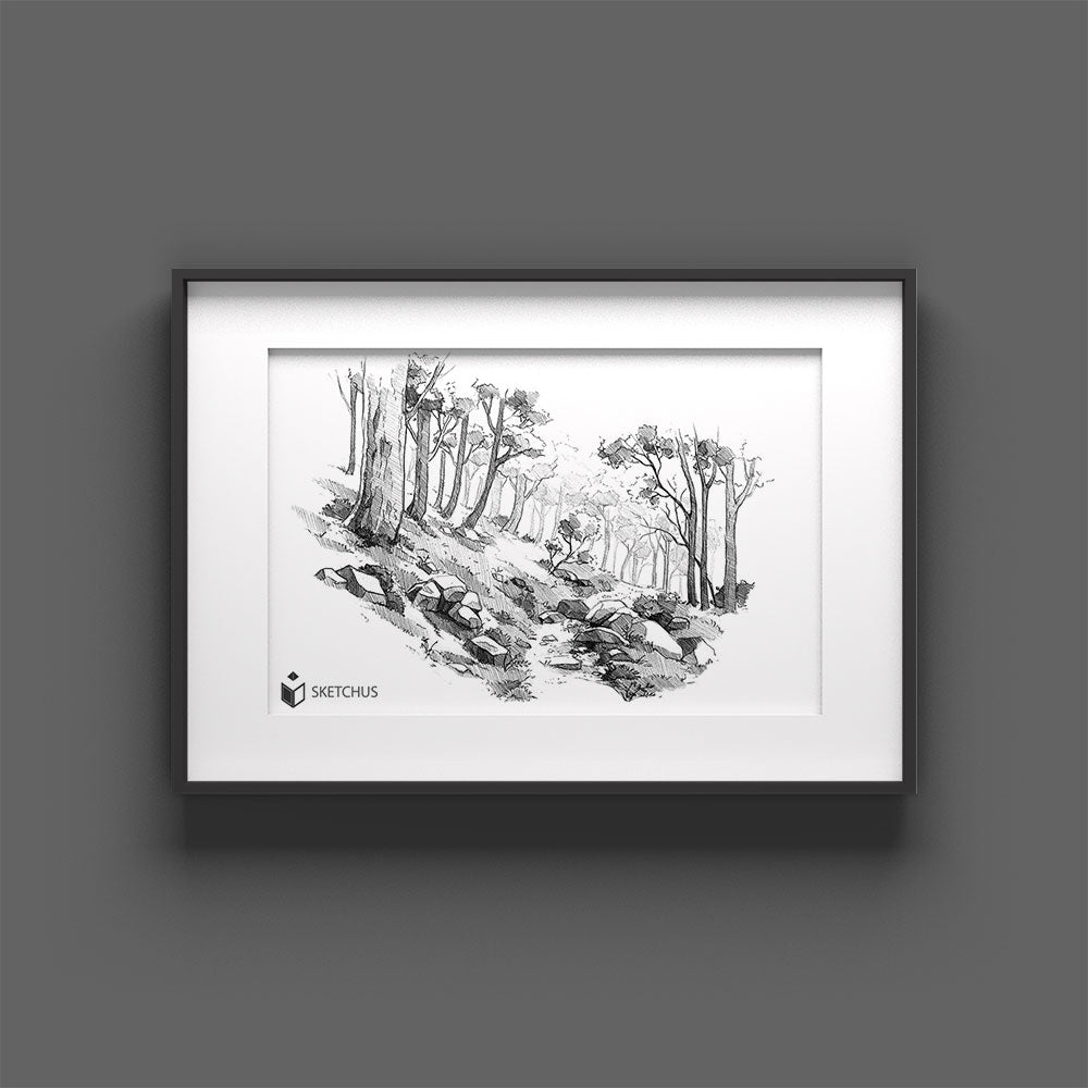 Dessiner Paysage Facile Dessins De Nature Sketchus